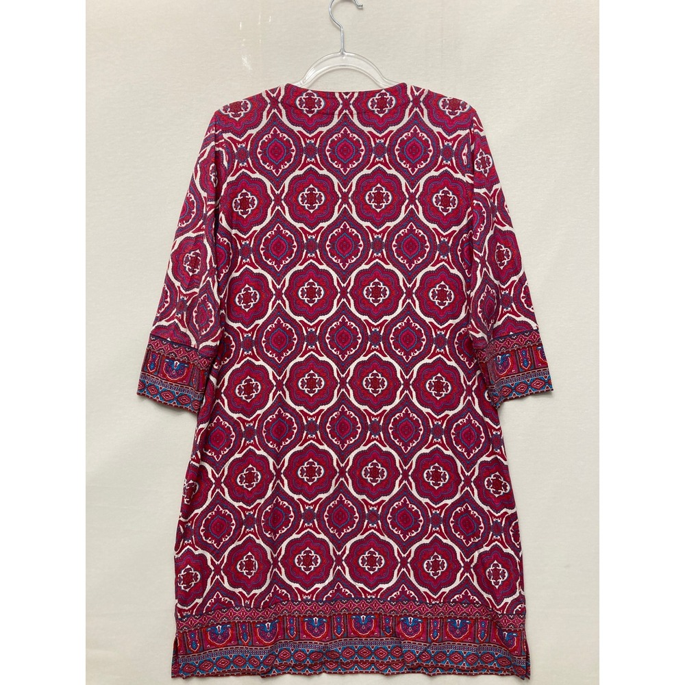 Coolibar Sun Protection Dress Large Pink Medallion Print UPF 50+ Stretch Outdoor - Picture 7 of 8